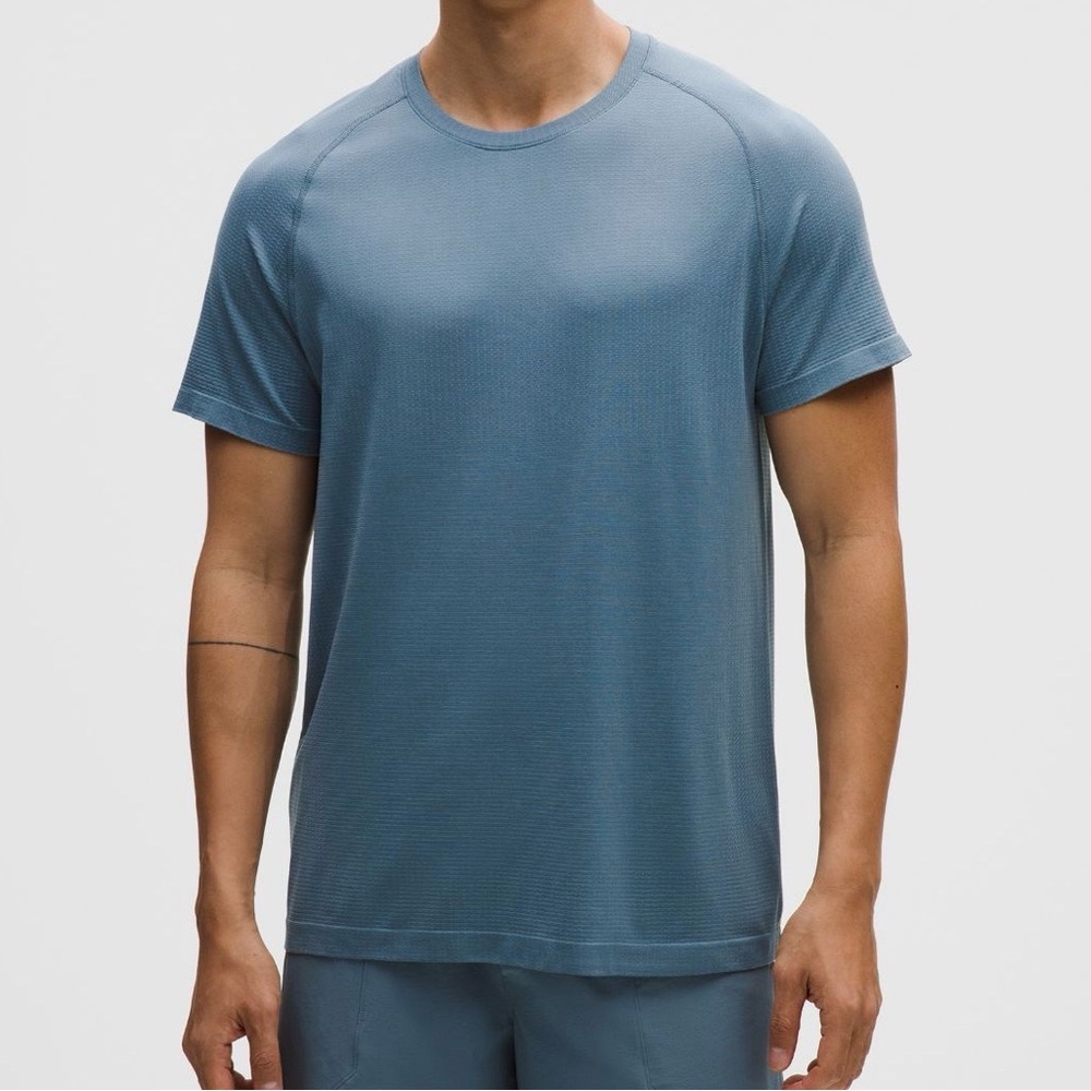 Lululemon metal vent tech short sleeve steel blue new without tags small